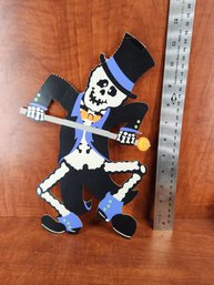 Halloween Decor Dancing Spooky Scary Skeleton Suit And Top Hat - Sends Shivers Down Your Spine!