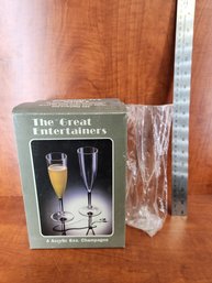 New Sealed Box The Great Entertainers 4ct 6oz Champaign Glasses #2