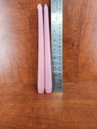 Pair Of Two 10' Large Pink Candles