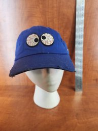 Blue Bloodshot Eyes Baseball Cap Hat Field Grade 4 Stars