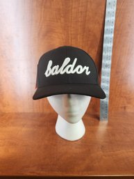 Black And White Lettering Baseball Cap Hat Adjustable Baldor Pukka Inc. New With Tag