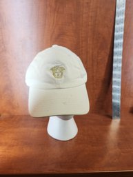 Designer Any Memes Medusa Dad White Baseball Cap Hat Adjustable With Gold Embroidered Image