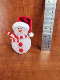 Snowman Light Up Tchotchke Holiday Seasonal Decor #2