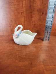 Porcelain Swan Tealight Candle Holder