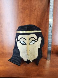 Vintage 1970's Halloween Mask Ancient Egyptian Pharaoh By Artist E. Borne Masquerade Felt Costume