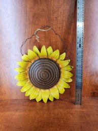 Hand Painted And Sculpted Metal Door Sign Sunflower