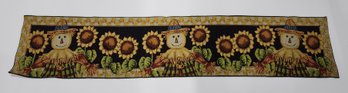 Scarecrow Sunflower Table Runner Stitched Fall Decor 69'x14'