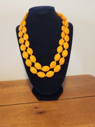 Orange Women's Beaded Vintage Necklace