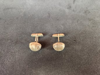 Antique Silver Tone Cufflinks Made In Mexico