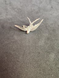 Silver Plated Bird Dove Pin Brooch Broach