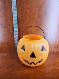 Vintage Halloween Jack-O-Lantern Trick-Or-Treat Bucket Basket