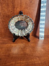 S H 1980 Silver Oval Wavy Bowl