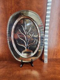 Exeter Wm Rogers 7710 16' Silver Serving Tray Platter Ornate Tree Design