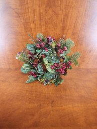 Elmsley Pine And Holly Berry Leaf Needle Wreath Christmas Winter Decor