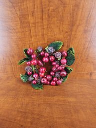 Apple Pomegranate Berry Wreath Winter Christmas Holiday Decor