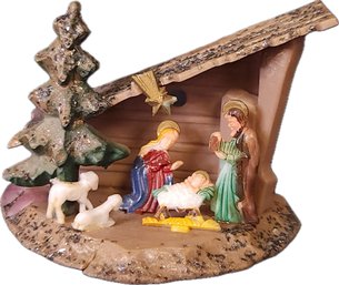 Nativity Scene Christmas Village Miniature Jesus