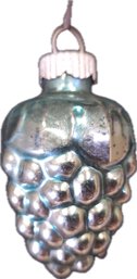 Vintage Shiny Brite Mercury Glass Blue Raspberry Pinecone Corn Ornament