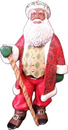 Black African American Santa Claus Ornament