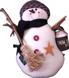 Stuffed Snowman Winter Christmas Holiday Decor