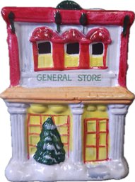 Hand Painted Porcelain Christmas Village General Store