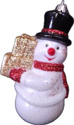 Snowman Carrying Presents Ornament