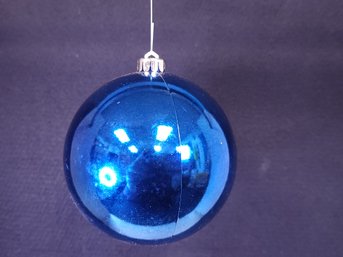 Large Blue Glass Ball Ornament