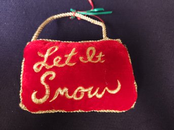 Let It Snow Throw Pillow Ornament