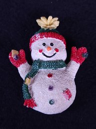 Snowman Hand Painted And Sculpted Refridgerator Magnet