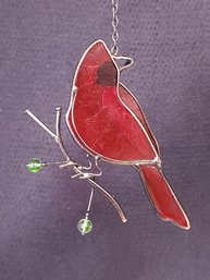 Stained Glass Cardinal Ornament