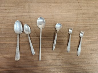 6 Piece Lot Silver Flatware See Photos For Details
