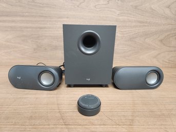 Logi Z407 Bluetooth Computer Speakers With Subwoofer Nodel S00-186 Includes Bluetooth Wireless Control Pad