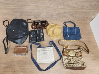 Lot Of Handbags And Hat Tommy Hillfiger, Moda Italia Venezia Monique, Dereon, Purse Clutch Wallet