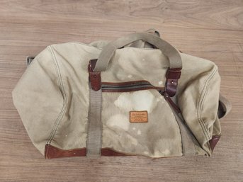 L.b. Collectibles Lucky Brand Canvas And Leather Designer Duffle Duffel Bag