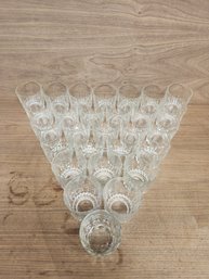 28 Piece Lot Acoroc France Crystal Drinking Glasses