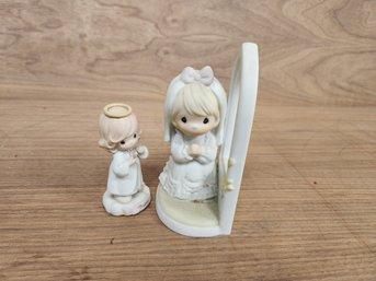 Pair Of Precious Moments Porcelain Ceramic Figures