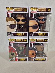 Lot Of 4 Funko Pop! Men In Black International Agent H 738 Agent M 739 Pawny 740 And Alien Twins 741