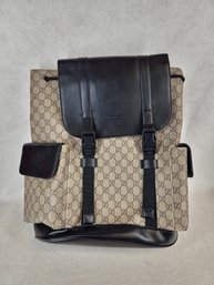 Gucci GG Backpack In Brown/Tan Made In Italy