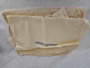 Pair Of Louis Vuitton Pillow Cases / Purse Bags? Cream With Blue Text