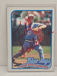 Todd Stottlemyre 1989 Toronto Blue Jays Topps #722 Signed Autographed Baseball Card