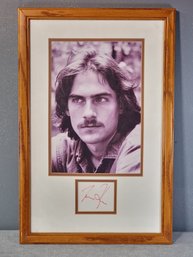 Signed Autographed James Taylor Framed Photograph 14'21'