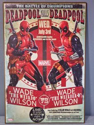 13'x19.5' Deadpool Wade Vs Wade Wood Backed Sign Poster