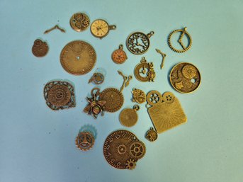 Lot Of Cool Vintage Brass Clock Pendants