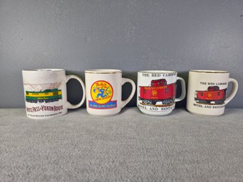Lot Of 4 Train Mugs