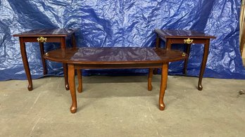 Coffee Table & 2 Side Tables Set - Wood