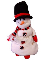 Vintage Battery Powered Dancing Snowman Christmas Winter Holiday Decor Works