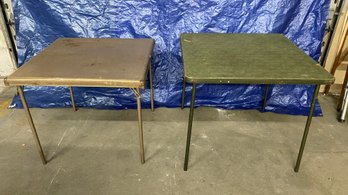 2 Folding Metal Tables