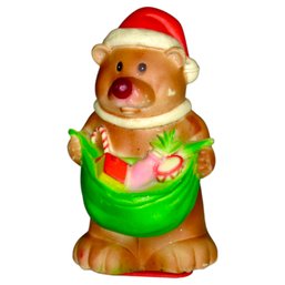 Vintage Christmas Bear Figurine, Battery Powered Untested