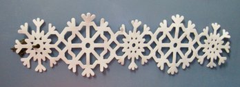 Snowflake Table Runner - White Felt Approx 4' Long