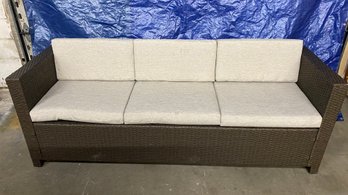 Outdoor Wicker Couch With Cushions