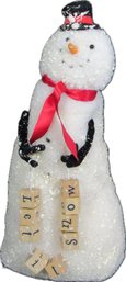 Holiday Snowman Let It Snow Figure Decoration